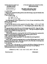 Kỳ thi học sinh giỏi lớp 8 cấp huyện năm học 2015 - 2016 đề thi môn Hóa Học